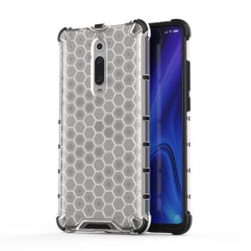   RMPACK Xiaomi Mi 9T Mi 9T Pro Shock-Proof Szilikon Tok Ütésálló Kivitel Honeycomb Style Fehér