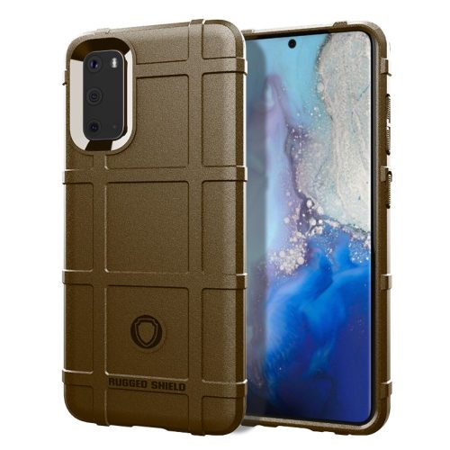 RMPACK Samsung Galaxy S20 Ütésálló Tok Anti-Shock Series Rugged Shield -RMPACK- Barna