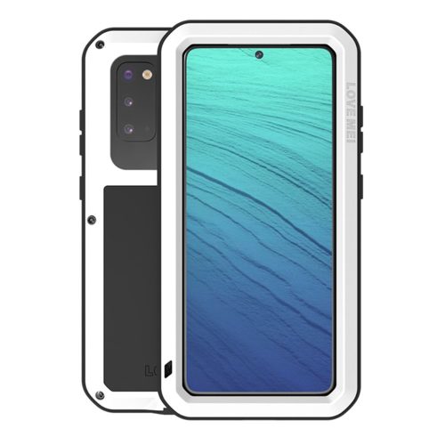 RMPACK Samsung Galaxy S20 Ütésálló LOVE MEI Tok Dust-proof Csepp-Por-Ütésálló Fehér