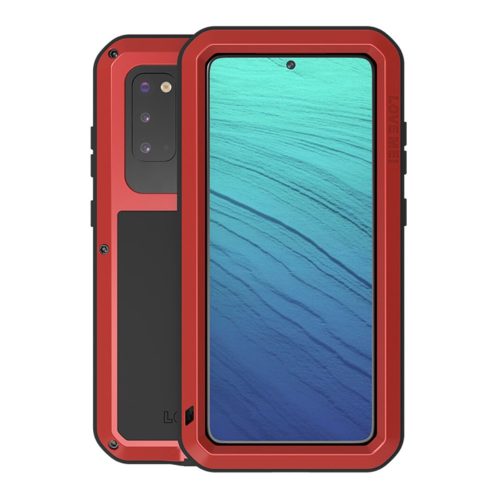 RMPACK Samsung Galaxy S20 Ütésálló LOVE MEI Tok Dust-proof Csepp-Por-Ütésálló Piros