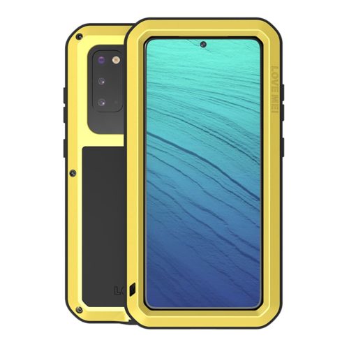 RMPACK Samsung Galaxy S20 Ütésálló LOVE MEI Tok Dust-proof Csepp-Por-Ütésálló Sárga