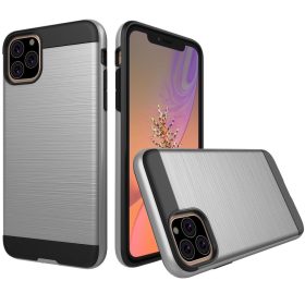   RMPACK iPhone 11 Ütésálló Tok Szálcsiszoltkivitel Világosszürke