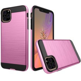   RMPACK iPhone 11 Ütésálló Tok Szálcsiszoltkivitel Rózsaszín