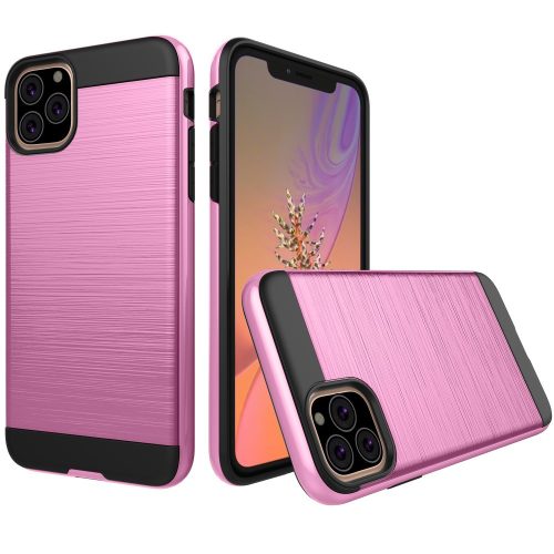 RMPACK iPhone 11 Ütésálló Tok Szálcsiszoltkivitel Rózsaszín