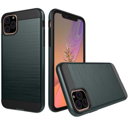 RMPACK iPhone 11 Ütésálló Tok Szálcsiszoltkivitel Sötétkék