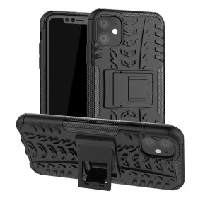   RMPACK iPhone 11 Kitámasztható Ütésálló Tok Cool Tyre Autógumi Mintás Fekete