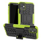RMPACK iPhone 11 Kitámasztható Ütésálló Tok Cool Tyre Autógumi Mintás Zöld