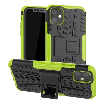   RMPACK iPhone 11 Kitámasztható Ütésálló Tok Cool Tyre Autógumi Mintás Zöld