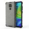 RMPACK Xiaomi Redmi Note 9 Shock-Proof Szilikon Tok Ütésálló Kivitel Honeycomb Style Szürke