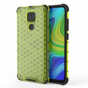   RMPACK Xiaomi Redmi Note 9 Shock-Proof Szilikon Tok Ütésálló Kivitel Honeycomb Style Zöld