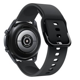   RMPACK Samsung Galaxy Watch 3 45mm Óraszíj Pótszíj Okosóra Szíj Szilikon Nature Fekete