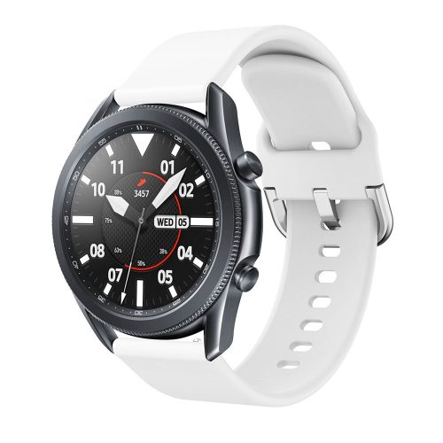 RMPACK Samsung Galaxy Watch 3 45mm Óraszíj Pótszíj Okosóra Szíj Szilikon Nature Fehér