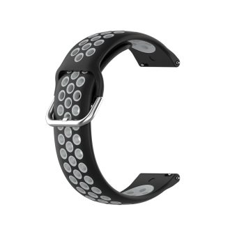   RMPACK Samsung Galaxy Watch 3 45mm Okosóra Szíj Pótszíj Óraszíj Hollow Style Fekete/Szürke