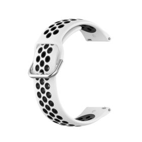  RMPACK Samsung Galaxy Watch 3 45mm Okosóra Szíj Pótszíj Óraszíj Hollow Style Fehér/Fekete