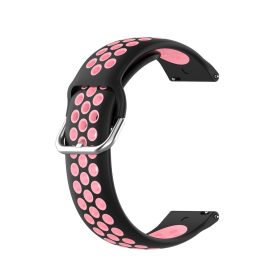   RMPACK Samsung Galaxy Watch 3 41mm Okosóra Szíj Pótszíj Óraszíj Hollow Style Fekete/Rózsaszín