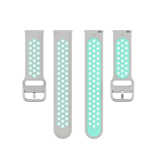 RMPACK Samsung Galaxy Watch 3 41mm Okosóra Szíj Pótszíj Óraszíj Hollow Style Szürke/Cián