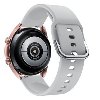   RMPACK Samsung Galaxy Watch 3 41mm Óraszíj Pótszíj Okosóra Szíj Szilikon Nature Szürke