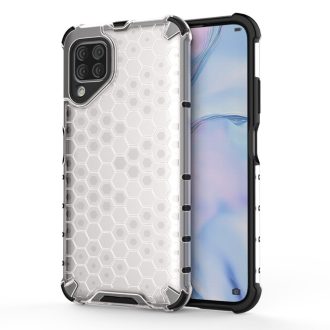   RMPACK Huawei P40 Lite Shock-Proof Szilikon Tok Ütésálló Kivitel Honeycomb Style Áttetsző