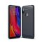 RMPACK Xiaomi Redmi Note 6 Pro Szilikon Tok Ütésállókivitel Karbon Mintázattal Sötétkék