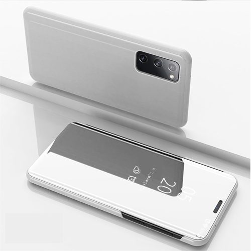 RMPACK Samsung Galaxy S20 FE View Window Notesz Tok Tükörfelülettel Ezüst