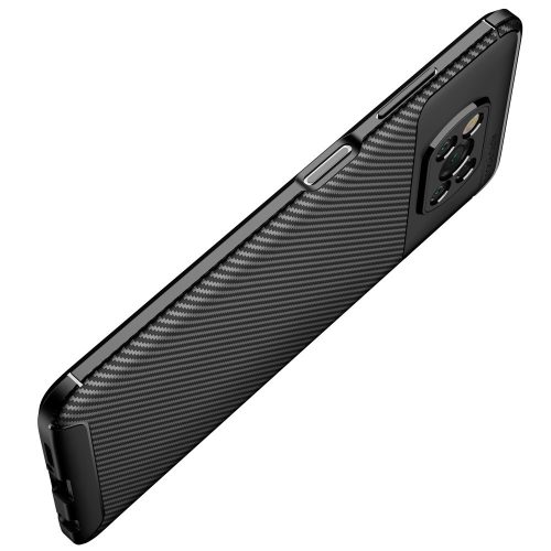 RMPACK Xiaomi Poco X3 Tok Szilikon TPU Carbon Fiber - Karbon Minta Fekete