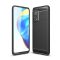 RMPACK Xiaomi Mi 10T 5G / Mi 10T Pro 5G Szilikon Tok Ütésállókivitel Karbon Mintázattal Fekete