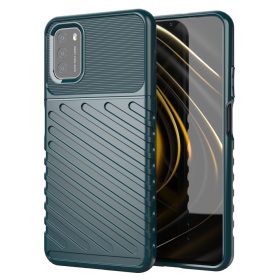   RMPACK Xiaomi Poco M3 Szilikon Tok Twill Ütésálló Thunder Series Kivitel Zöld