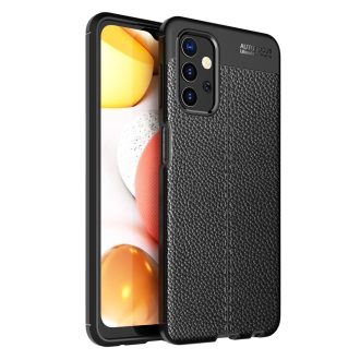   RMPACK Samsung Galaxy A32 5G Szilikon Tok Bőrmintázattal TPU Prémium Fekete