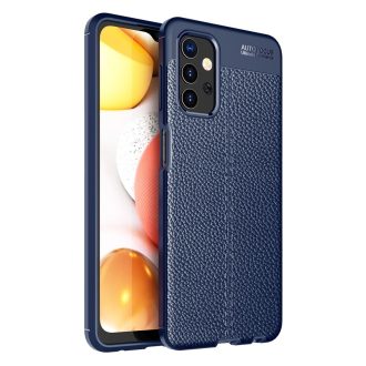   RMPACK Samsung Galaxy A32 5G Szilikon Tok Bőrmintázattal TPU Prémium Sötétkék