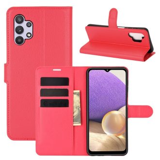   RMPACK Samsung Galaxy A32 5G Notesz Tok Business Series Kitámasztható Bankkártyatartóval Piros
