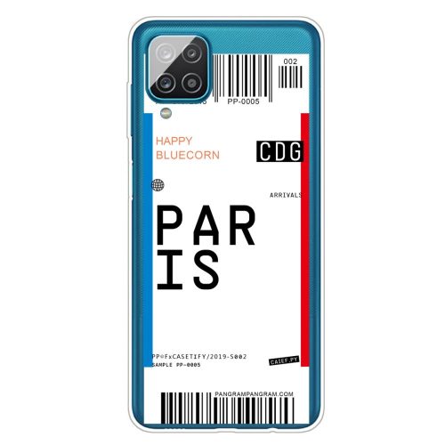 RMPACK Samsung Galaxy A12 Szilikon Tok Boarding Check Series PARIS