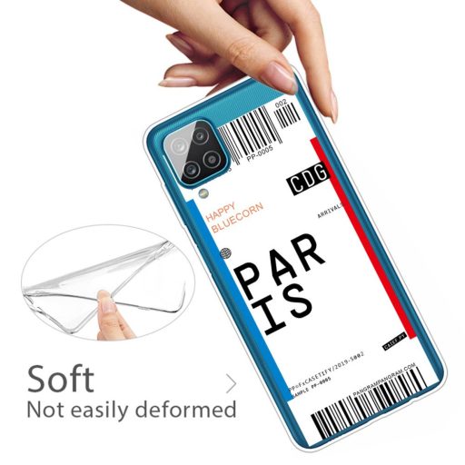 RMPACK Samsung Galaxy A12 Szilikon Tok Boarding Check Series PARIS