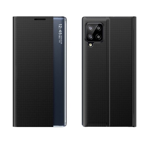 RMPACK Samsung Galaxy A12 Notesz Tok Prémium View Window Ablakos Fekete