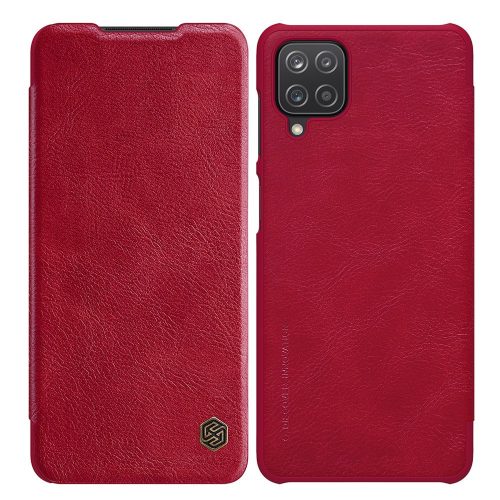 RMPACK Samsung Galaxy A12 Notesz Tok NILLKIN Qin Bőr Notesz Tok Piros