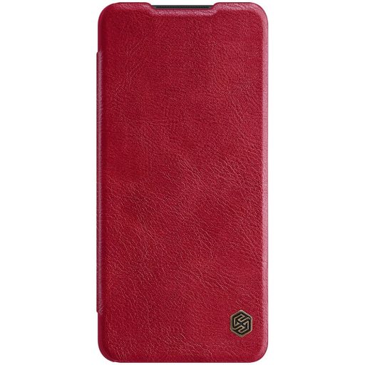 RMPACK Samsung Galaxy A12 Notesz Tok NILLKIN Qin Bőr Notesz Tok Piros