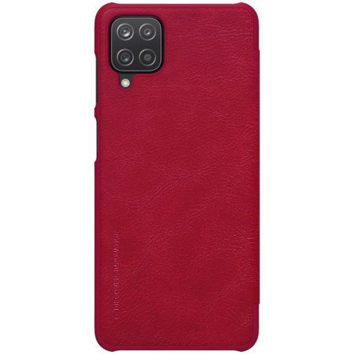 RMPACK Samsung Galaxy A12 Notesz Tok NILLKIN Qin Bőr Notesz Tok Piros