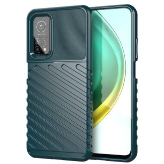   Xiaomi Mi 10T Pro / Mi 10T Ütésálló Szilikon Tok Thunder Twill Series Zöld