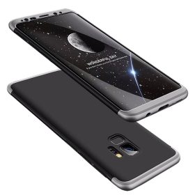   Samsung Galaxy S9 GKK Ütésálló Tok Full Protection Fekete-Ezüst