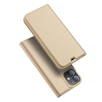   RMPACK Apple iPhone 12 / iPhone 12 Pro 6.1' Tok Dux Ducis Skin Pro Series Notesz Kártyatartóval Premium Arany