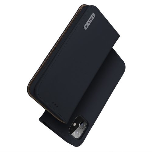 RMPACK Apple iPhone 12 / iPhone 12 Pro 6.1' Bőrtok Notesz Dux Ducis Wish Series Premium Sötétkék