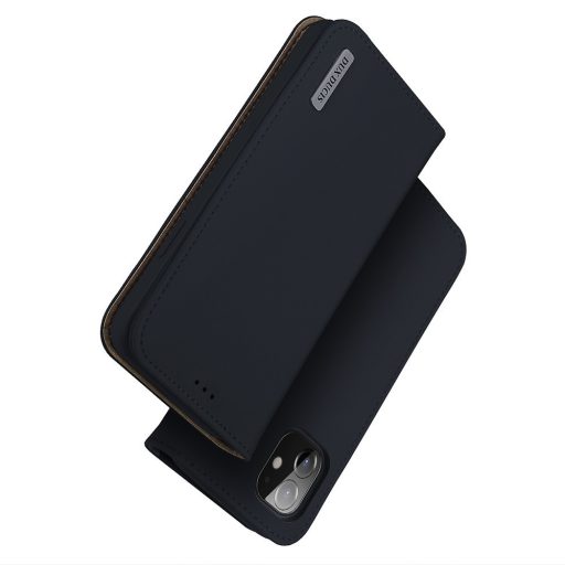 RMPACK Apple iPhone 12 / iPhone 12 Pro 6.1' Bőrtok Notesz Dux Ducis Wish Series Premium Sötétkék
