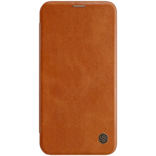 RMPACK Apple iPhone 12 / iPhone 12 Pro 6.1' Nillkin Tok Qin Series Bőrmintázattal Barna