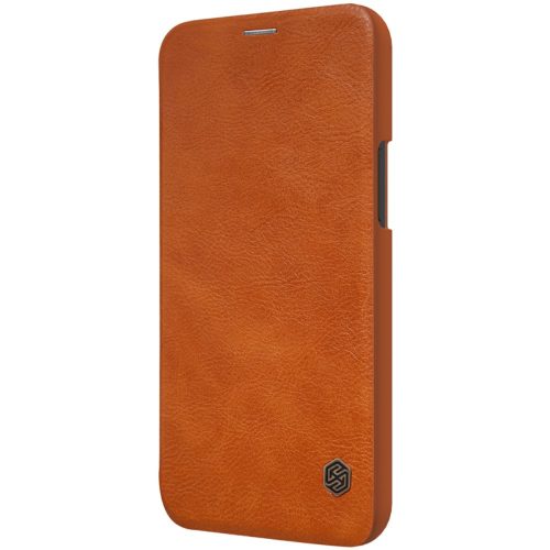 RMPACK Apple iPhone 12 / iPhone 12 Pro 6.1' Nillkin Tok Qin Series Bőrmintázattal Barna
