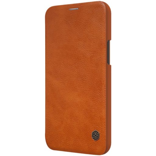 RMPACK Apple iPhone 12 / iPhone 12 Pro 6.1' Nillkin Tok Qin Series Bőrmintázattal Barna