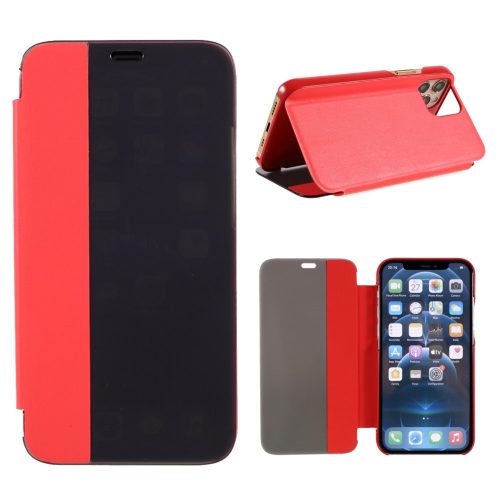 RMPACK Apple iPhone 12 / iPhone 12 Pro 6.1' View Windows Notesz Tok Kitámasztható Piros