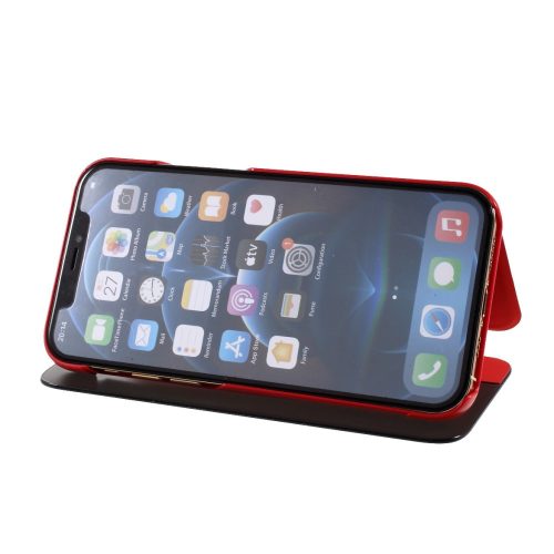 RMPACK Apple iPhone 12 / iPhone 12 Pro 6.1' View Windows Notesz Tok Kitámasztható Piros
