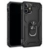 RMPACK Apple iPhone 12 / iPhone 12 Pro 6.1' Armor Tok Ütésálló 2in1 PC TPU Series Gyűrűs - Kitámasztható Fekete
