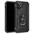 RMPACK Apple iPhone 12 / iPhone 12 Pro 6.1' Armor Tok Ütésálló 2in1 PC TPU Series Gyűrűs - Kitámasztható Fekete