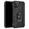 RMPACK Apple iPhone 12 / iPhone 12 Pro 6.1' Armor Tok Ütésálló 2in1 PC TPU Series Gyűrűs - Kitámasztható Fekete
