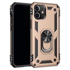   RMPACK Apple iPhone 12 / iPhone 12 Pro 6.1' Armor Tok Ütésálló 2in1 PC TPU Series Gyűrűs - Kitámasztható Arany